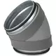 Thermoduct geïsoleerde bocht 45 graden diameter 125 mm