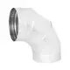 Spiro bocht 250 mm 90 graden (sendz. verz.) RAL9010