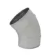 Coude spiralé rond 45° Ø 80 mm pour conduit rigide galvanisé - sur mesure RAL7035