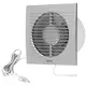 Badkamerventilator Ø 100 mm Zilver trekkoord en stekker - standaard EE100WPS