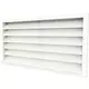 Grille murale extérieure 800x500 aluminium avec ailettes fixes - couleur mixte RAL 9010