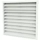 Grille murale extérieure 1000x1000 en acier avec ailettes fixes - couleur mixte RAL 9010