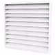Grille murale extérieure 1000x1000 aluminium avec ailettes fixes - couleur mixte RAL 9016