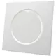 Ventilatieventiel afvoer metaal vierkant Ø100 mm wit met klemveren - DVSQ100