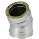 DW diameter 80 mm (80/130) bocht 30 gr I316L/I304 (D0,5/0,6)