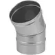Kachelpijp Ø 130 mm RVS enkelwandige bocht 30°