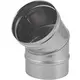 Kachelpijp Ø 100 mm RVS enkelwandige bocht 45°