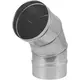 Tube de poêle Ø 100 mm en acier inoxydable à simple paroi coudé à 60°