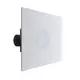 Geperforeerd instelbaar plafondrooster voor toevoer 594x594 - ongeïsoleerd plenum zijaansluiting Ø 125 mm
