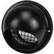 RVS bolrooster 100mm geveldoorvoer - EL-SS-B100 SS RAL9005