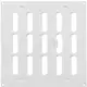 Metalen rooster verstelbaar 200x200 wit - MR2020R - RAL9016