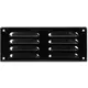 Metalen ventilatierooster vierkant 260x105 mm zwart - MR26105M - RAL9005