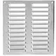 Metalen ventilatierooster vierkant 260x280 mm aluminium - MR2628Al