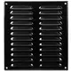Metalen ventilatierooster vierkant 260x280 mm zwart - MR2628M - RAL9005