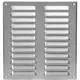 Metalen ventilatierooster vierkant 260x280 mm zink - MR2628Zn