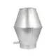 Capuchon déflecteur rond 100 mm sendzimir galvanisé