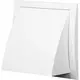 Gevelrooster met terugslagklep 150x150 mm diameter 100 mm wit - ND10FV