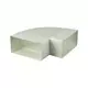 Rechthoekige kunststof horizontale 90 ° bocht 110x55 - KLH