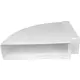 Rechthoekige kunststof horizontale 90° bocht 220X55mm - KLH25-90