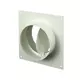 Ronde kunststof muurplaat met terugslagklep diameter: 100mm AFV100