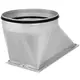 Ruck® overgang kanaal/pijp - 600x250 - Ø400 links met rubber afdichting - UKR 1700 400 01