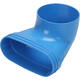 Wavin Ventiza eindstuk 90 graden PVC ovaal 195x80x50 mm met diameter 125 mm M/M