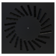 Diffuseur à jet hélicoïdal en acier avec déflecteurs réglables - 500x500 mm - RAL 9005