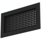 Grille murale en aluminium avec grille fixe - avec ressorts de friction - 600x100 mm - RAL 9005