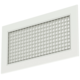 Wandrooster aluminium met vast raster – met klemveren – 500x150 mm – RAL 9010