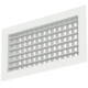 Grille murale double réglable en aluminium - avec ressorts de friction - 400x300 mm - RAL 9016