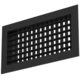 Wandrooster aluminium dubbel instelbaar – met klemveren – 500x100 mm – RAL 9005