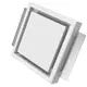 Ergovent instucbaar frameloos ventilatieventiel vierkant 125 mm