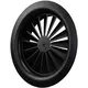 Wervelrooster rond 125 mm centrale schroef - SWR125 RAL9005 30% glans