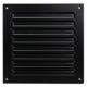 Buitenrooster vierkant 200x200 mm aluminium - RAL9005 30% glans