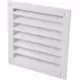 Grille extérieure en aluminium 100x100 mm - RAL 9016