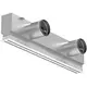 Lijnrooster aluminium met 3 instelbare patroonbladen – 1250 mm – RAL 9016 + geïsoleerd plenum met luchtdebietregelklep