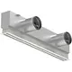 Lijnrooster aluminium met 1 instelbaar patroonblad – 2000 mm – RAL 9010 + geïsoleerd plenum met luchtdebietregelklep