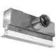 Lijnrooster aluminium met 2 instelbare patroonbladen – 1000 mm – RAL 9016 + geïsoleerd plenum met luchtdebietregelklep