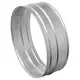 Coupleur mâle spiralé SAFE Ø 80 mm pour conduits rigides galvanisés