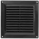 Ventilatierooster vierkant 150x150 mm zwart - VR1515M