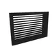 Grille murale en aluminium avec ailettes fixes - à clips - 500x200