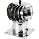 Windgedreven dakventilator Cowl 250 mm RVS inclusief plakplaat - 180m3/h