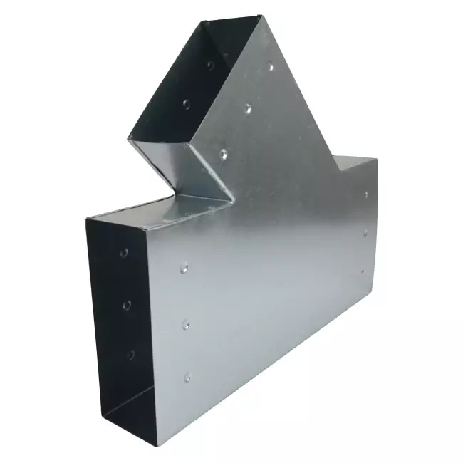 T-stuk 45 graden 220x80 mm - 170x80 mm tbv instortkanaal