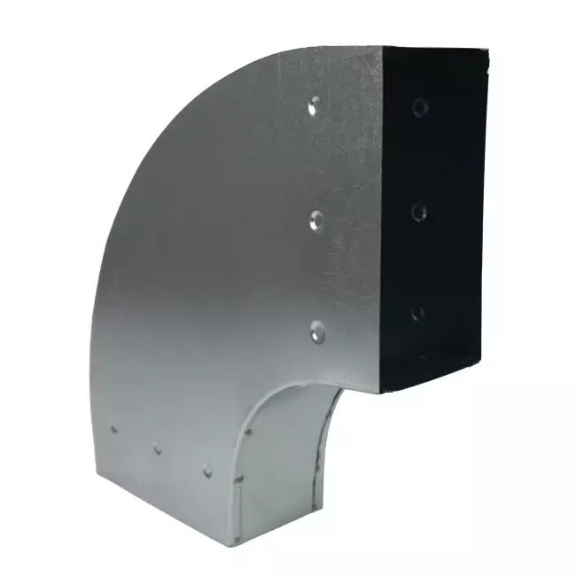 Bocht 90 graden 170x80 mm horizontaal tbv instortkanaal