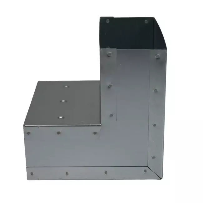 Bocht 90 graden 170x80 mm verticaal tbv instortkanaal