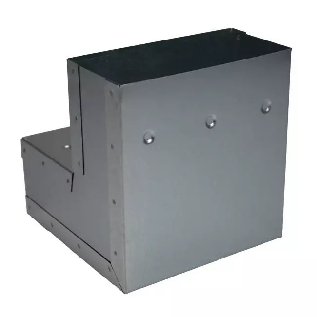 Bocht 90 graden 170x80 mm verticaal tbv instortkanaal
