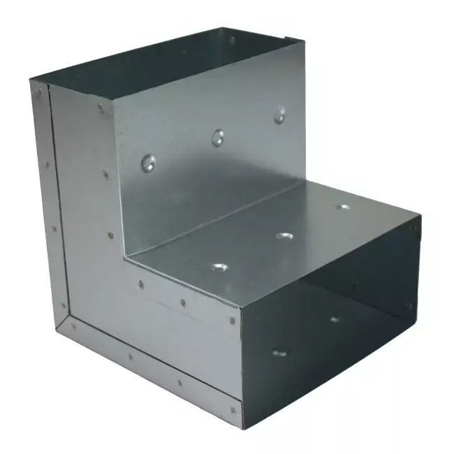 Bocht 90 graden 170x80 mm verticaal tbv instortkanaal