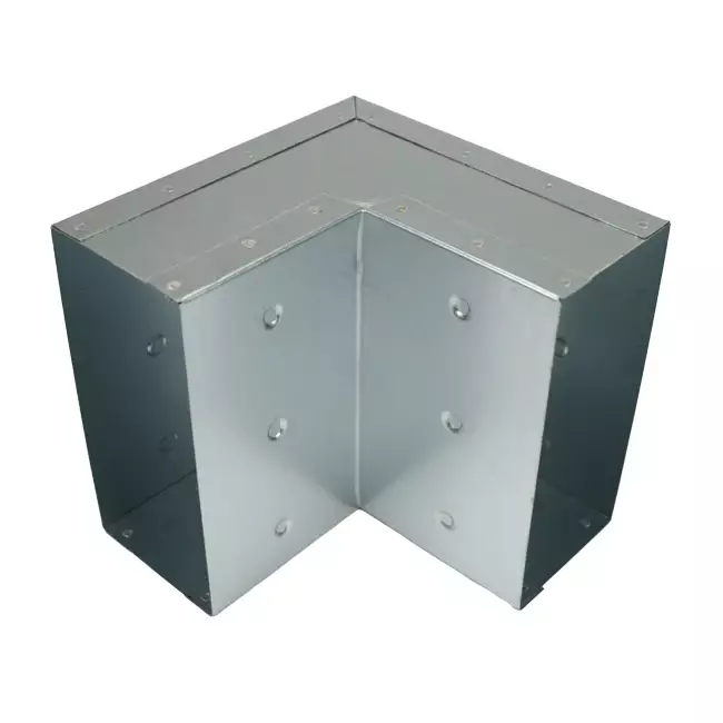 Bocht 90 graden 170x80 mm verticaal tbv instortkanaal