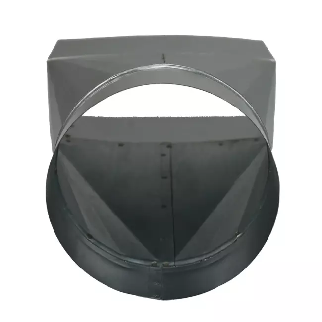 Verloopstuk 170x80 mm naar diameter 125 mm tbv instortkanaal