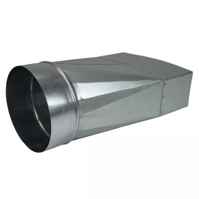 Verloopstuk 170x80 mm naar diameter 125 mm tbv instortkanaal